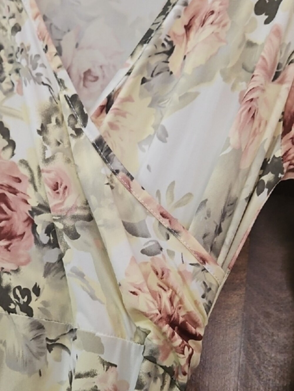 Pinkblush Floral Mock Wrap Maxi Dress | Size Large - Picture 2 of 5